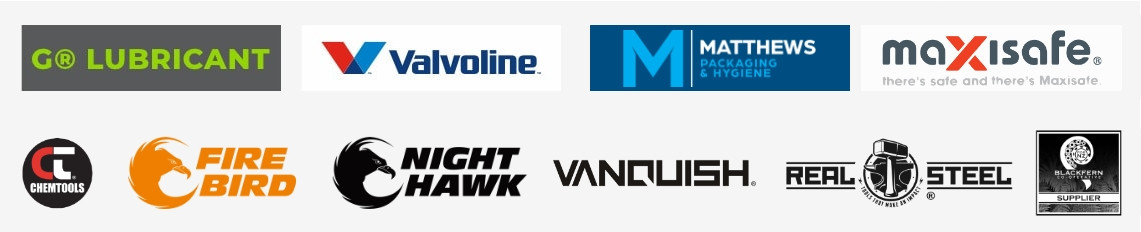 Go Lubricant | Valvoline | Matthews | Maxisafe | Chemtools | Firebird | Nighthawk | Vanquish | Real Steel | Blackfern